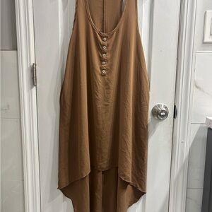 Sleeveless Brown Dress